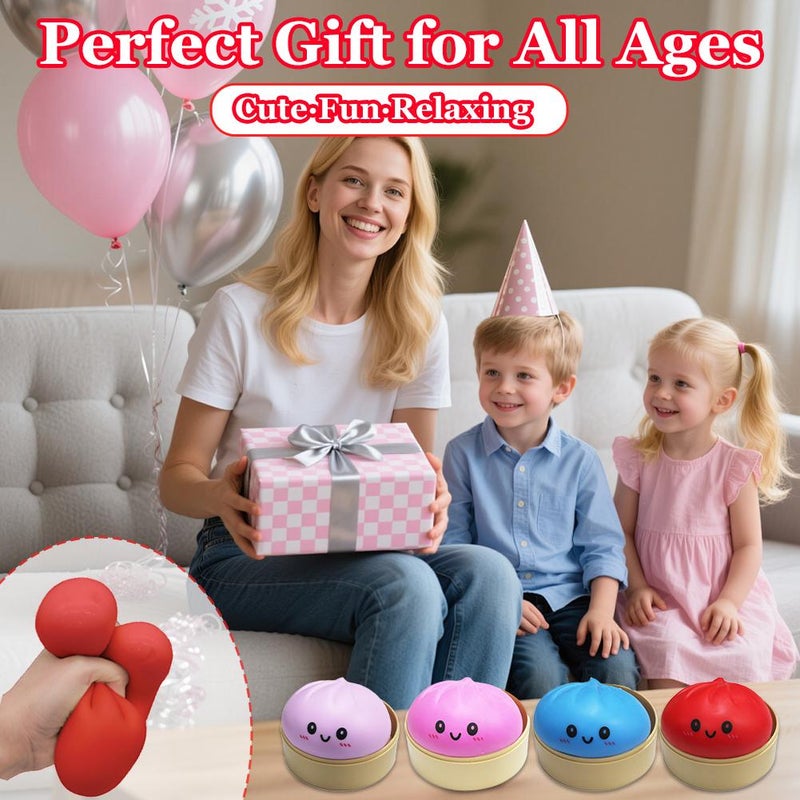لعبة ديمبلينغ عملاقة قابلة للضغط، كرة ضغط ديمبلينغ بحجم 4 إنش، كعكة قوس قزح الغامضة، لعبة فidget لطيفة لتخفيف القلق، لعبة ديمبلينغ، عجينة ناعمة للضغط لتخفيف الضغط للبالغين والأطفال - Image 5